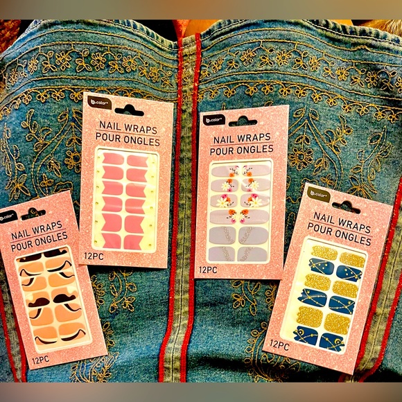 4 Sets of Trimmable to Customize Nail Decals, 4 Different Patterns - Picture 9 of 9